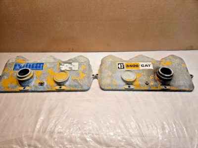 Set of 2 CAT 3406B Caterpillar Diesel Engine Valve Covers 4N4536 OEM