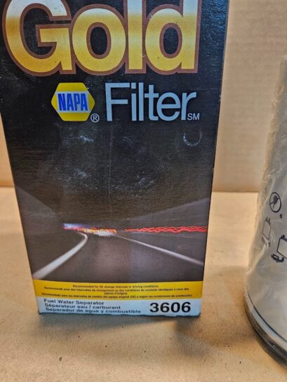 New Napa Gold 3606 spin on fuel filter w/ water separator - 45$ Picture 1 of 3 Picture 2 of 3 Picture 3 of 3
