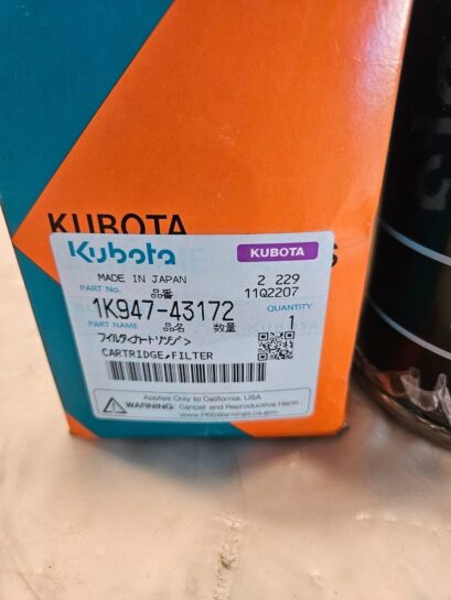 New KUBOTA Spin On FUEL FILTER 1K947-43170 1K947-43172 OEM - 50$ Picture 1 of 3