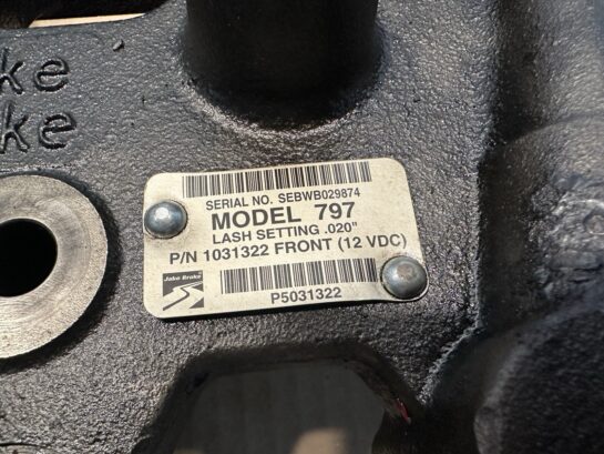 2004 DETROIT 60 SERIES 14.0L FRONT AND REAR ENGINE BRAKE MODEL 797 OEM 1031323 - 1800$ Picture 1 of 10 Picture 2 of 10 Picture 3 of 10