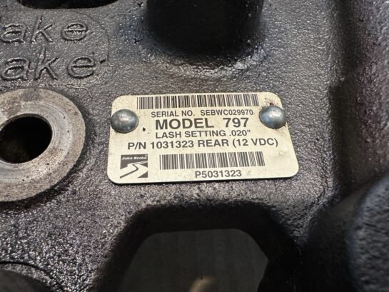 2004 DETROIT 60 SERIES 14.0L FRONT AND REAR ENGINE BRAKE MODEL 797 OEM 1031323 - 1800$ Picture 1 of 10 Picture 2 of 10 Picture 3 of 10 Picture 4 of 10 Picture 5 of 10 Picture 6 of 10