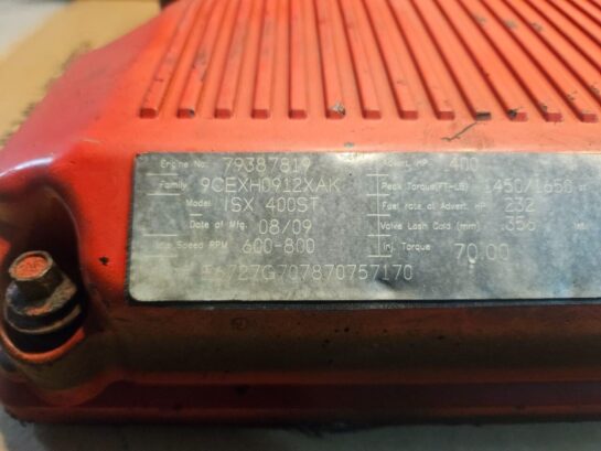 2009 Cummins ISX 400ST Diesel Engine Valve Cover 3685829 OEM - 245$ Picture 1 of 7