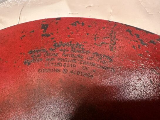 Cummins ISX 15 Diesel Engine Harmonic Balancer Vibration Dampener 4101884 OEM - 365$ Picture 1 of 3 Picture 2 of 3