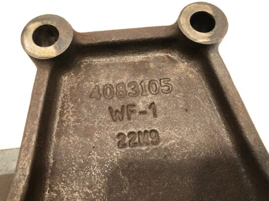 CUMMINS M11 QSM11 DIESEL ENGINE AIR BRAKE COMPRESSOR BRACKET 4083105 OEM - 180$ Picture 1 of 4 Picture 2 of 4