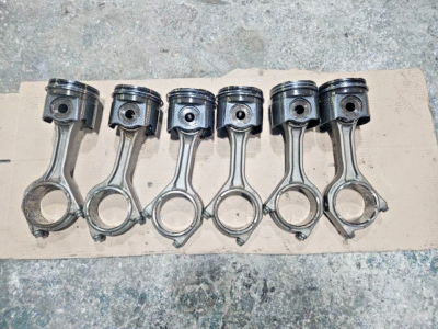 Set of 6 Cummins ISX12 Diesel Engine Connecting Rod 2884763 Piston 2899803 OEM