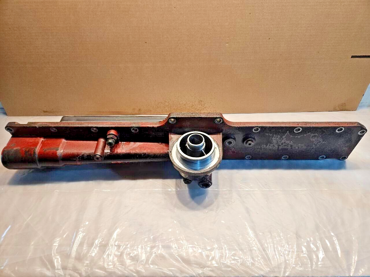 2009 Cummins ISX15 400ST DOHC Diesel Engine Oil Cooler with Housing ...