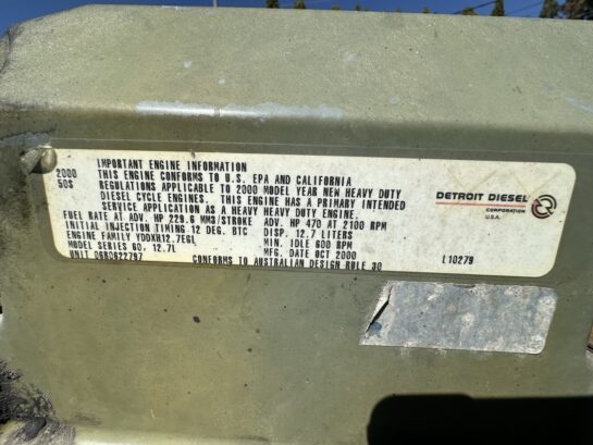 2000 Detroit Diesel 12.7L 60 Series 470HP Diesel Engine Long Block with Camshaft - 5800$ Picture 1 of 7 Picture 2 of 7 Picture 3 of 7