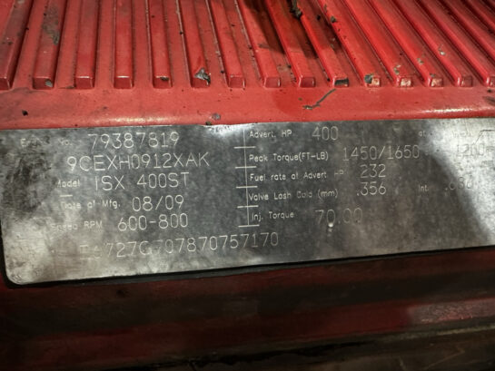 2009 Cummins ISX 400ST DOHC 400HP CPL 2732 Diesel Engine Block 4965677 OEM - 2400$ Picture 1 of 9